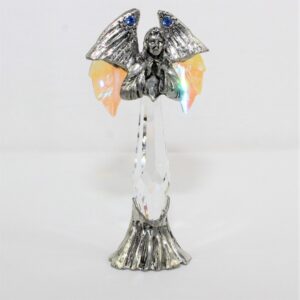 Crystal Guardian Angel Vintage Figurine, Collectable Home Decor